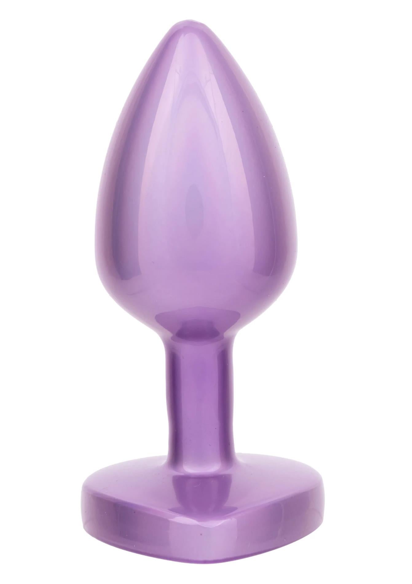 5-Diamond Heart Plug Small Purple-5