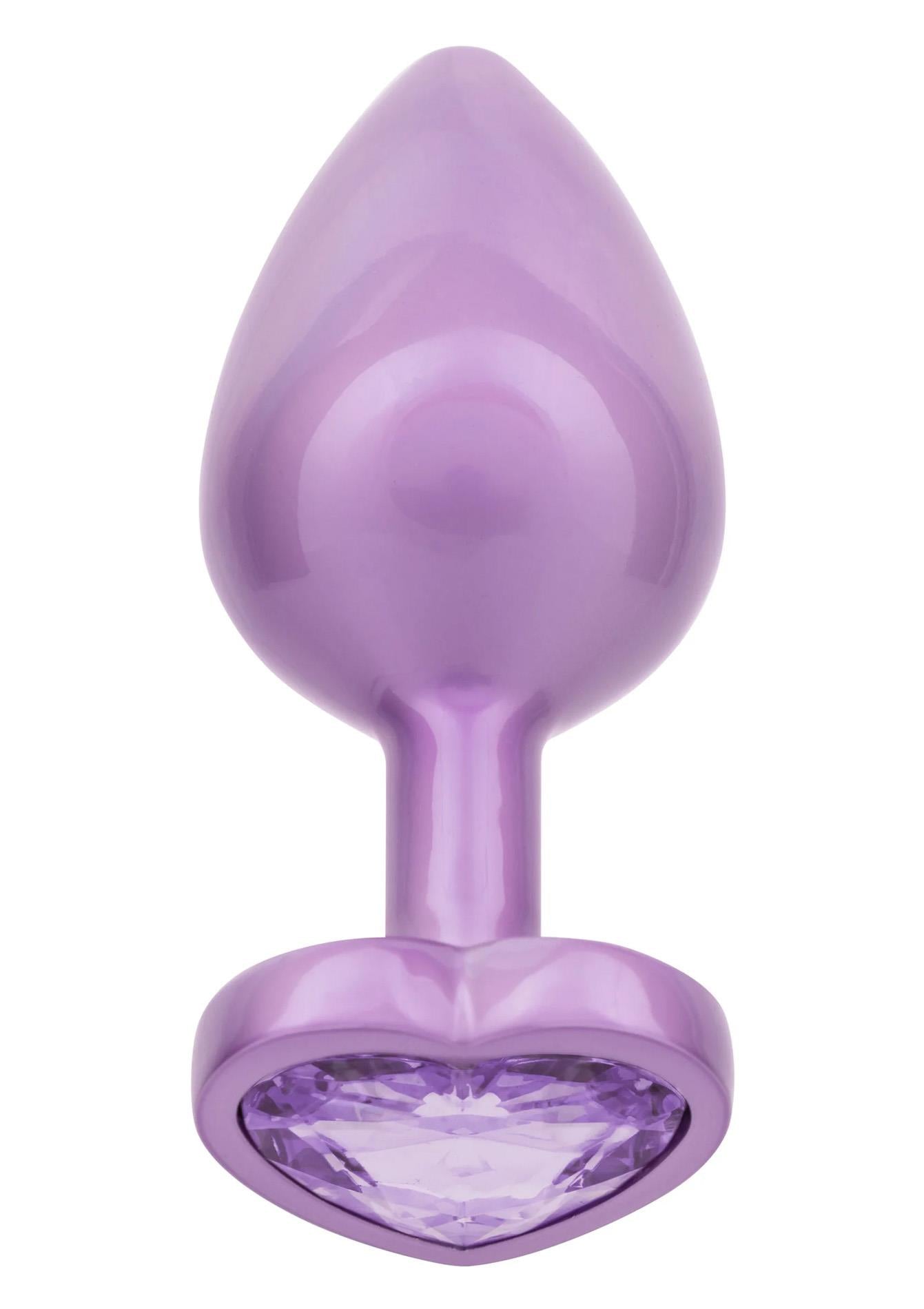 1-Diamond Heart Plug Large Purple-1