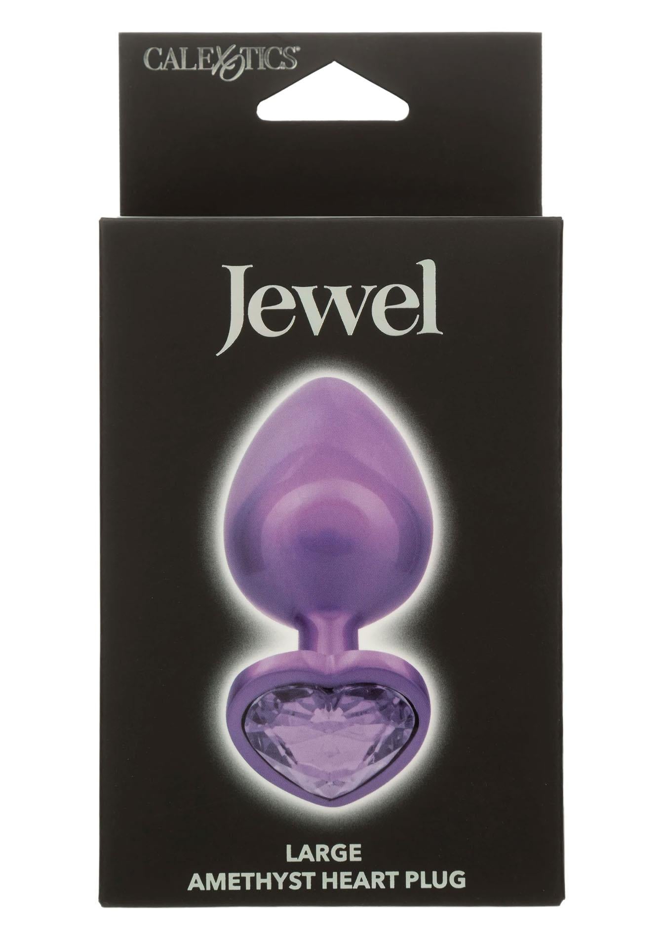 2-Diamond Heart Plug Large Purple-2