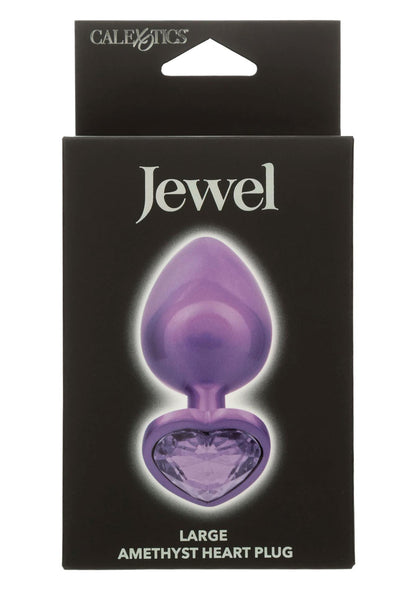 2-Diamond Heart Plug Large Purple-2