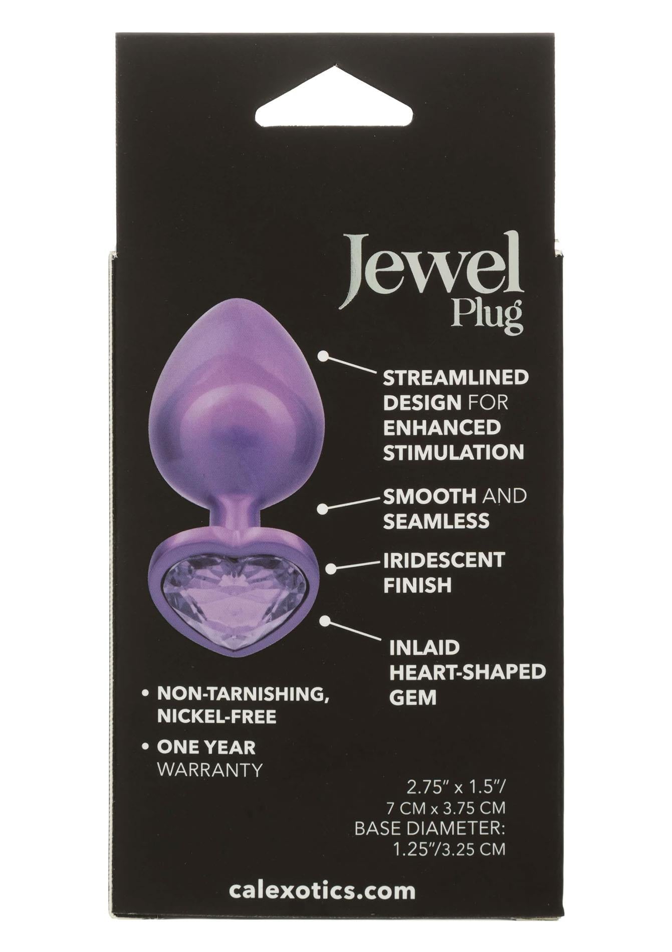 3-Diamond Heart Plug Large Purple-3