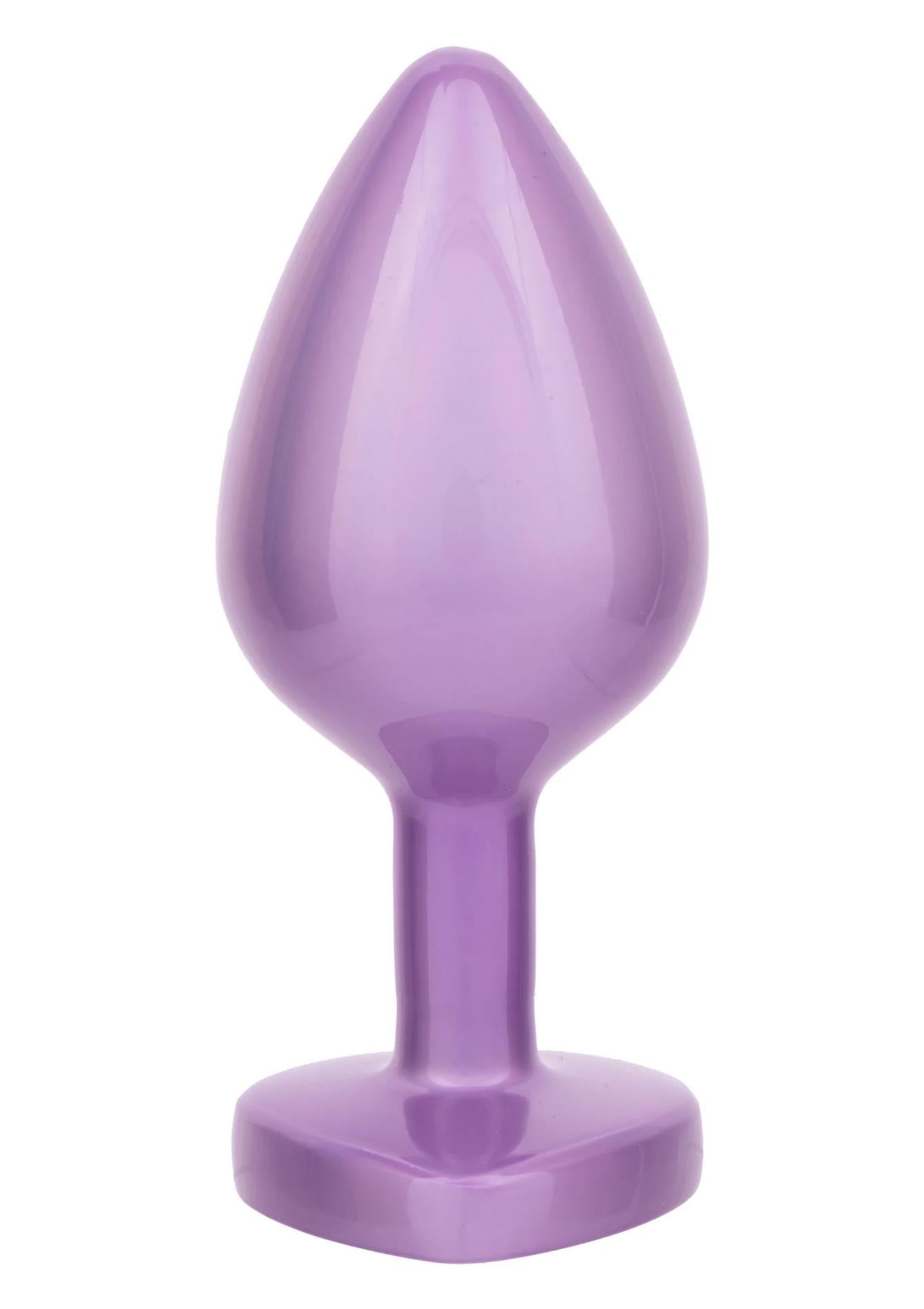 5-Diamond Heart Plug Large Purple-5