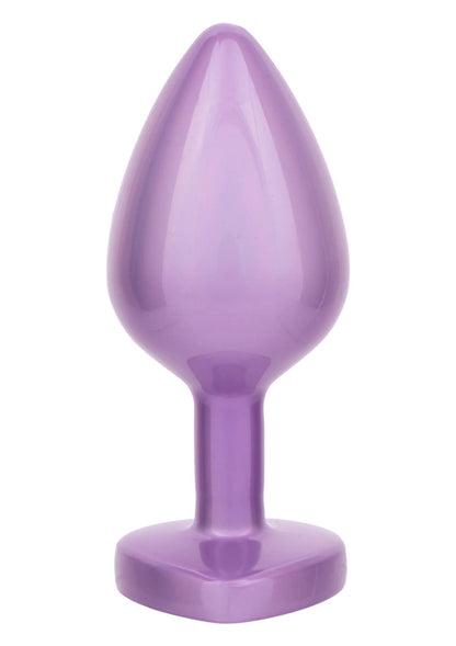 5-Diamond Heart Plug Large Purple-5