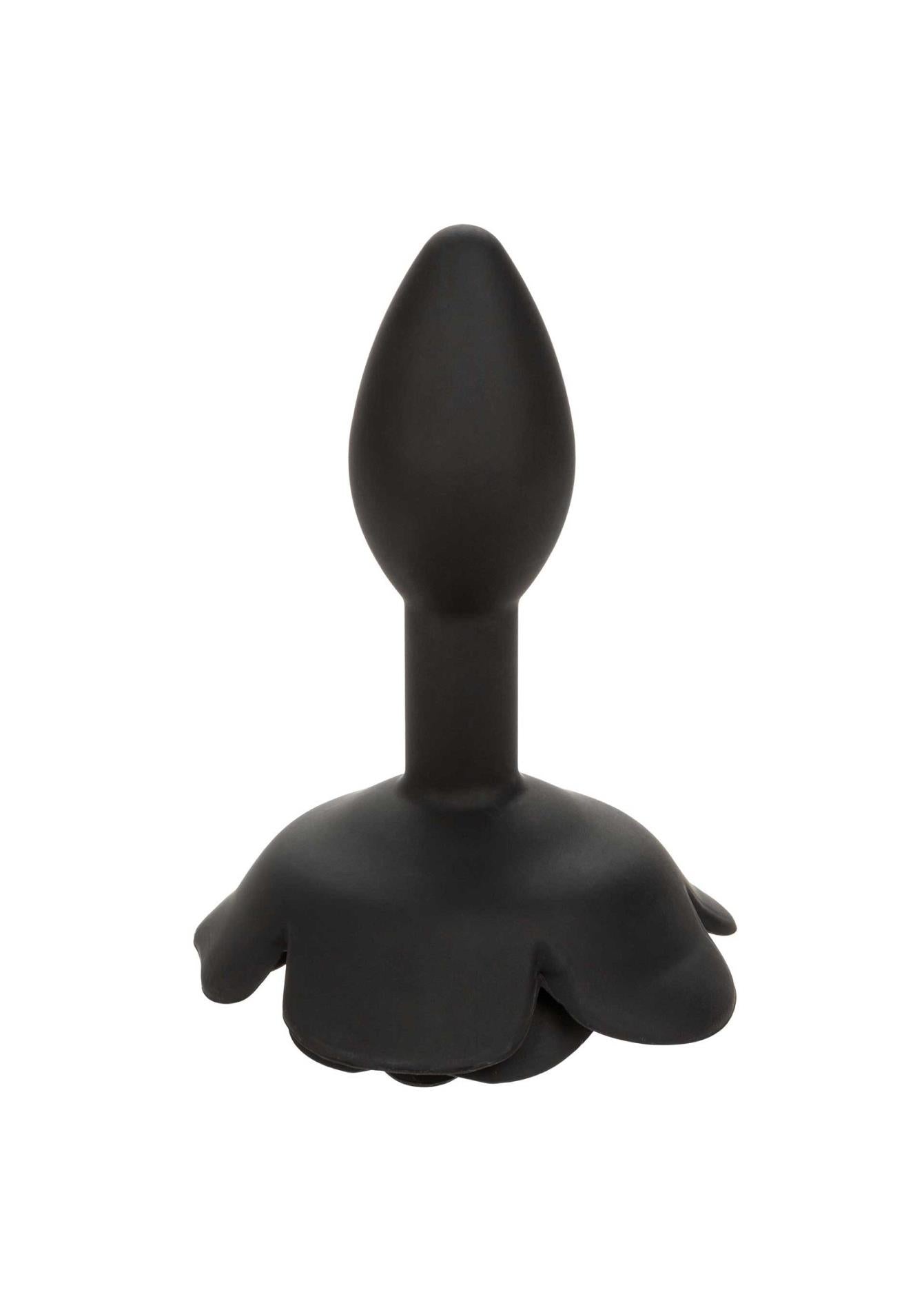 2-Small Rose Anal Plug Black-2