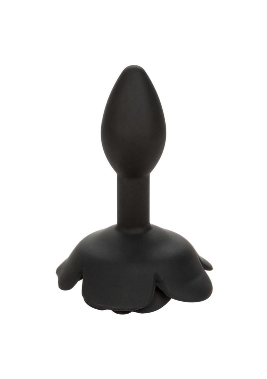 2-Small Rose Anal Plug Black-2