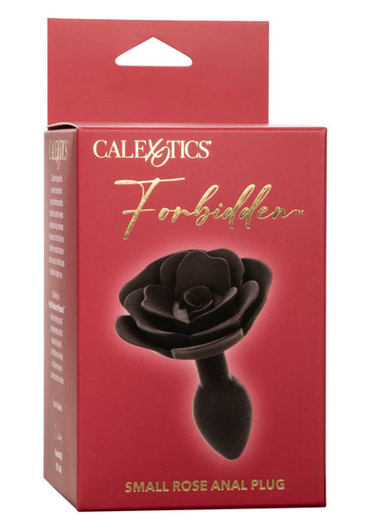 3-Small Rose Anal Plug Black-3