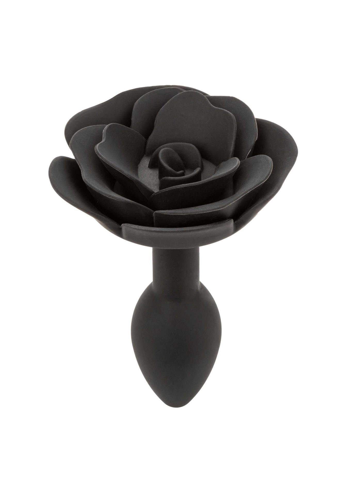 4-Small Rose Anal Plug Black-4