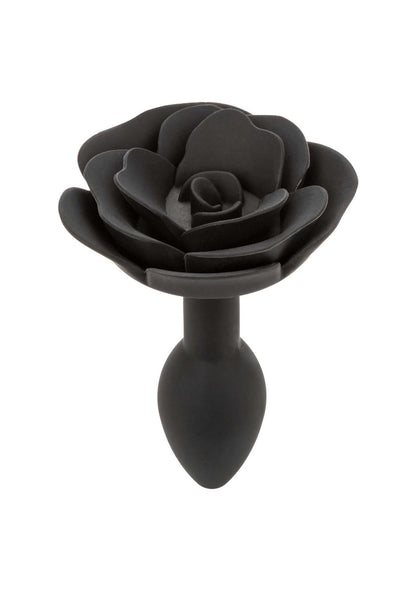 4-Small Rose Anal Plug Black-4