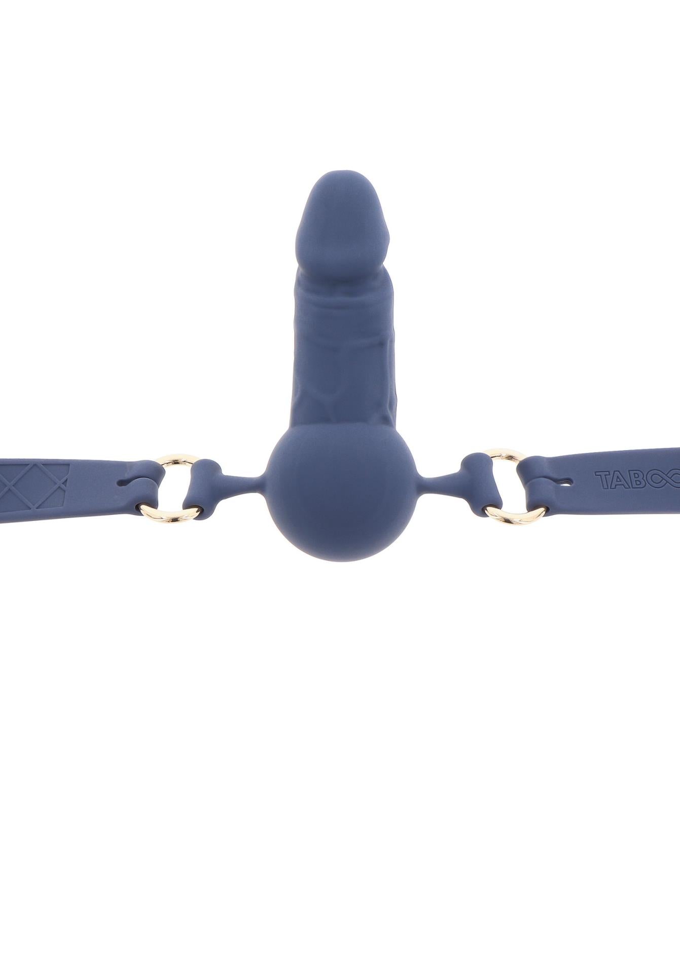 5-Silicone Penis Ball Gag Blue-5