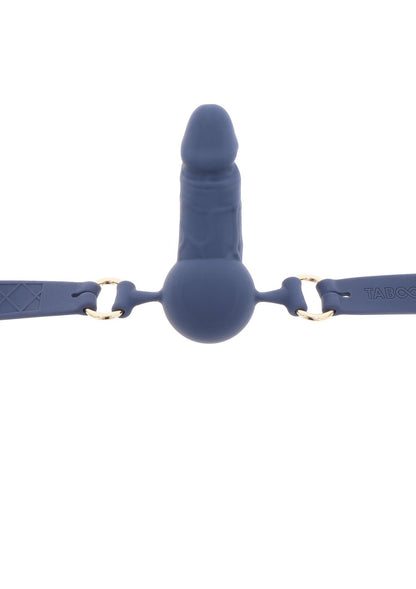5-Silicone Penis Ball Gag Blue-5