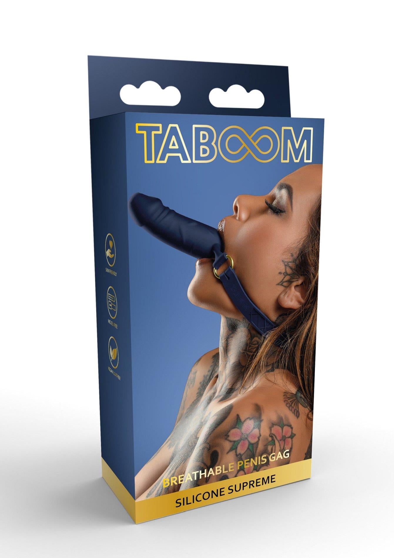 2-Silicone Breathable Penis Gag Blue-2