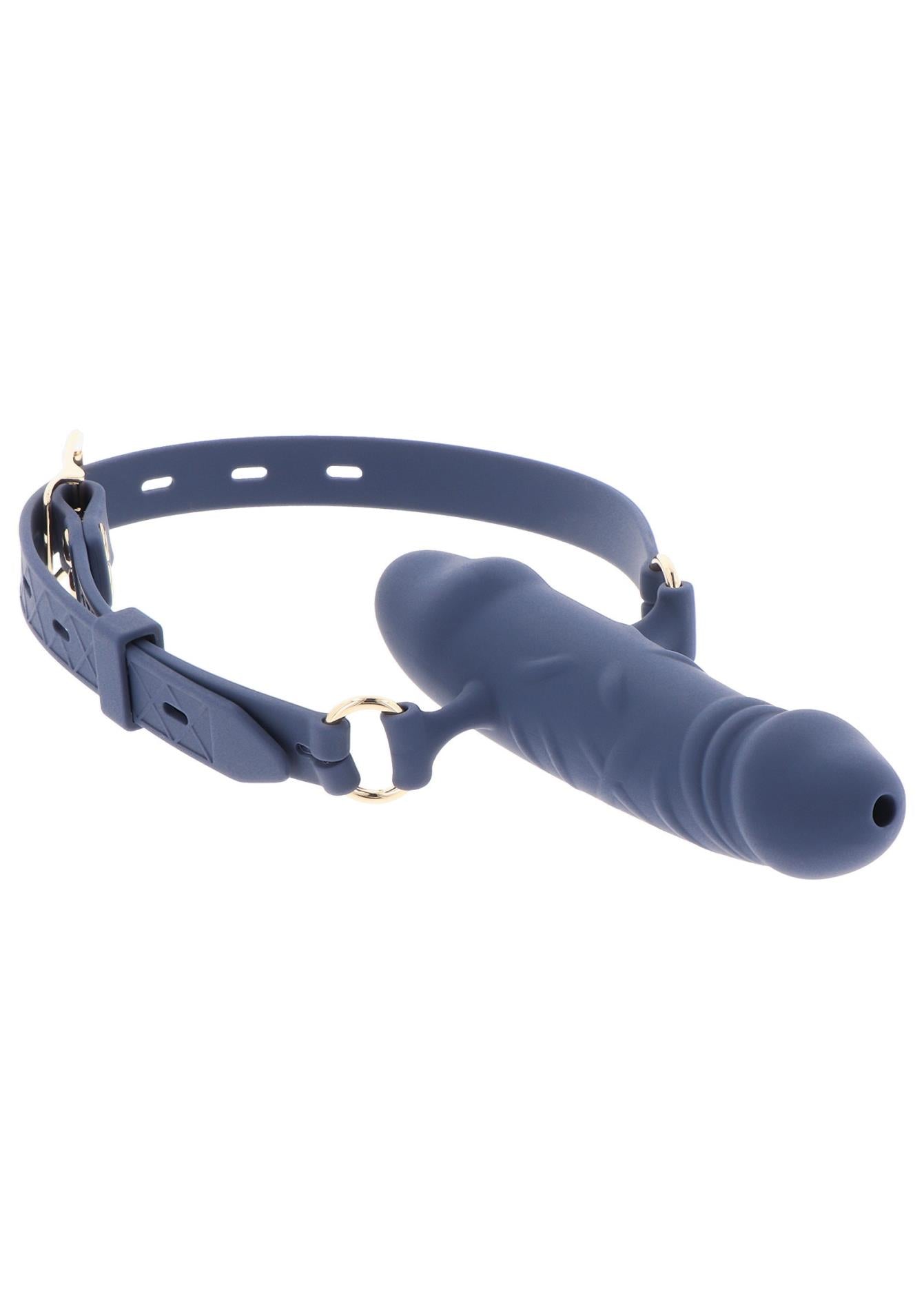 3-Silicone Breathable Penis Gag Blue-3