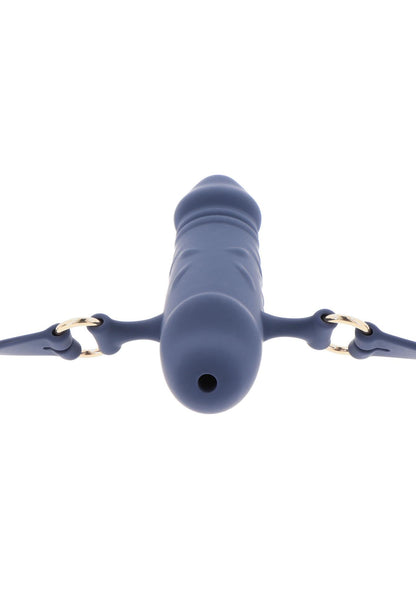 6-Silicone Breathable Penis Gag Blue-6