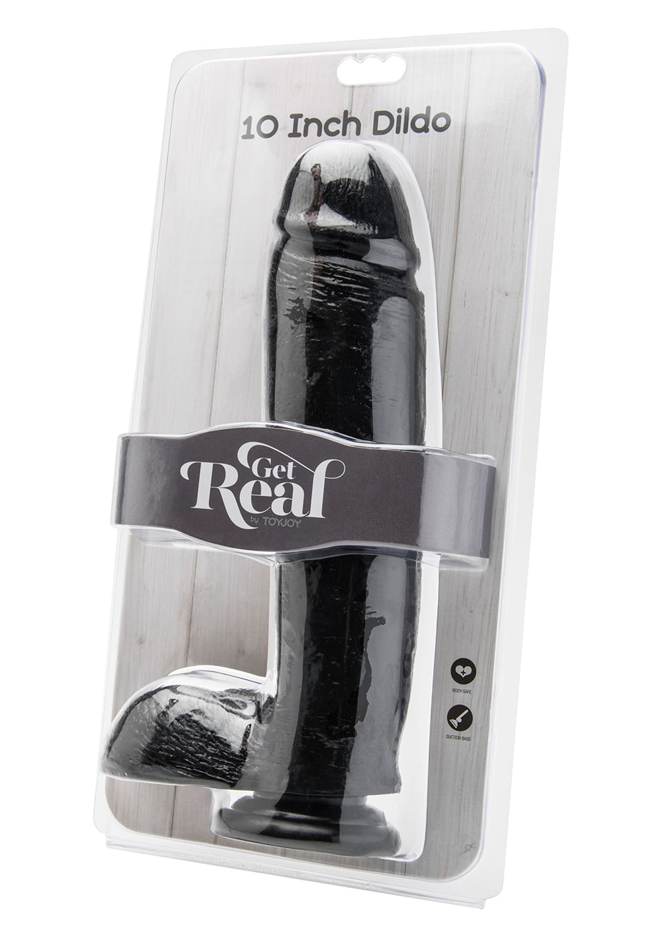 4-Dildo naturalne sztuczny czarny penis członek 25cm-4