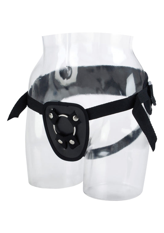 1-Uprząż skórzana z regulowanymi szelkami strap-on-1