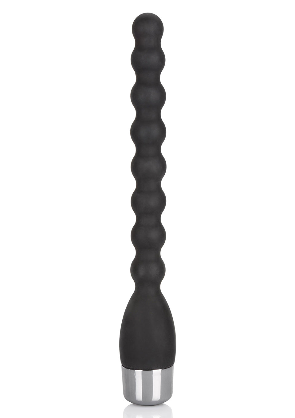 2-Czarny wibrujący plug analny różdżka koraliki-2