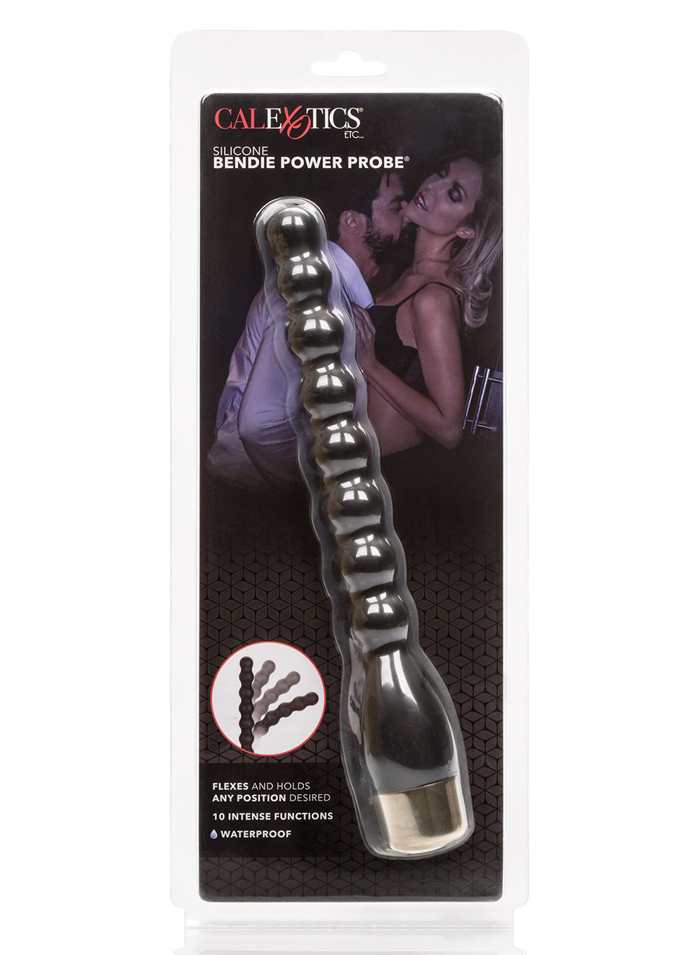 4-Czarny wibrujący plug analny różdżka koraliki-4
