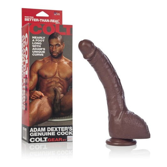 2-Duży zagięty murzyński penis dildo 22cm przyssawka-2