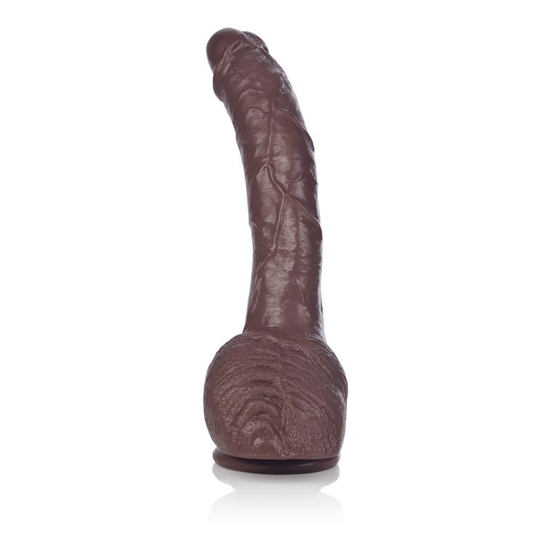 13-Duży zagięty murzyński penis dildo 22cm przyssawka-13