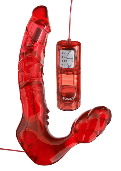 5-Żelowe dildo z wibracjami do podwójnej penetracji-5
