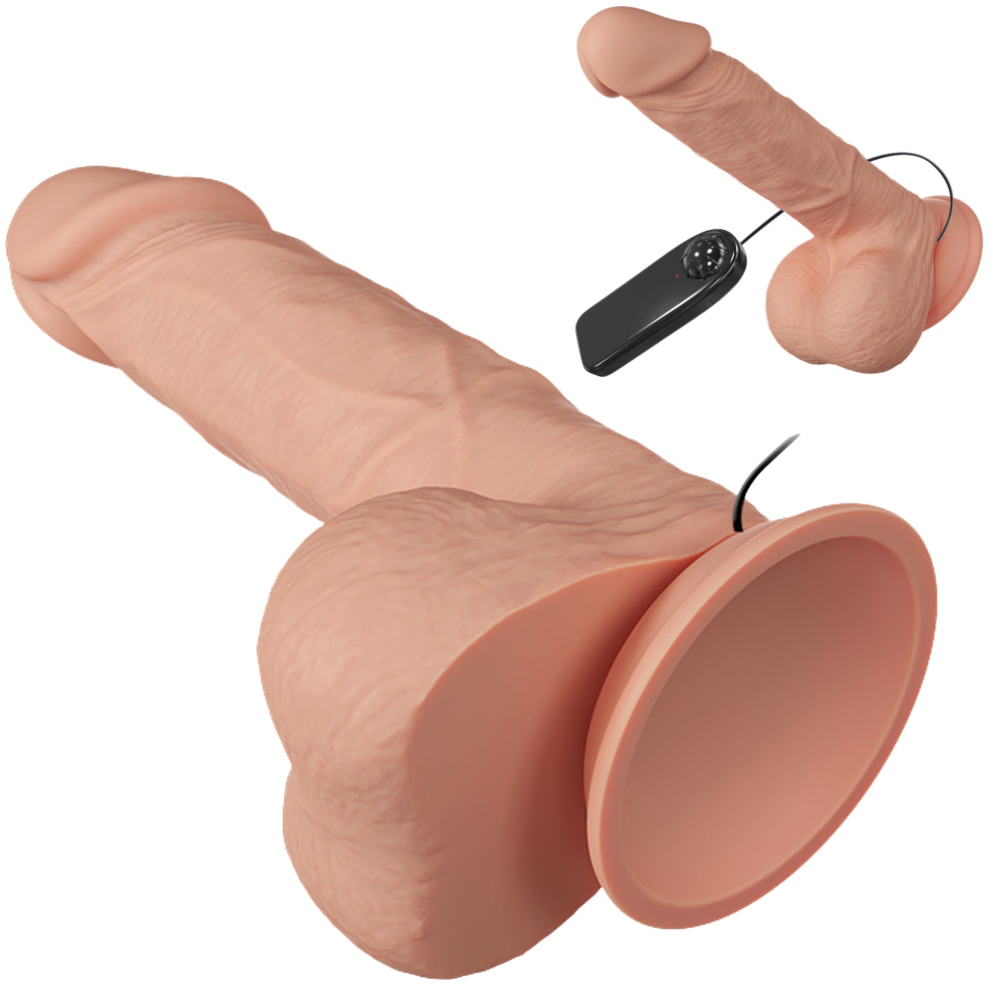 8-Dildo wibrujący penis z przyssawką 21,8cm-8
