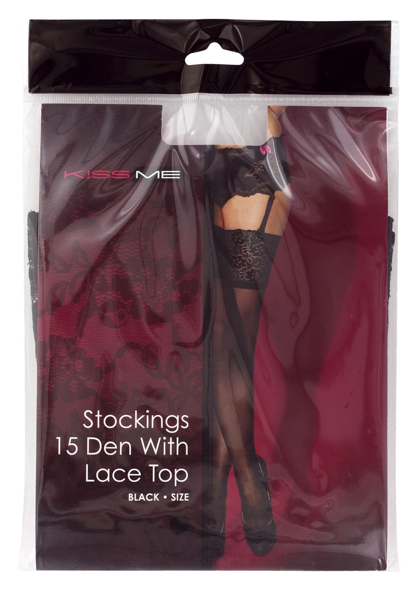 3-Bielizna-Pończochy Czarne S/M ""Kiss Me""-3