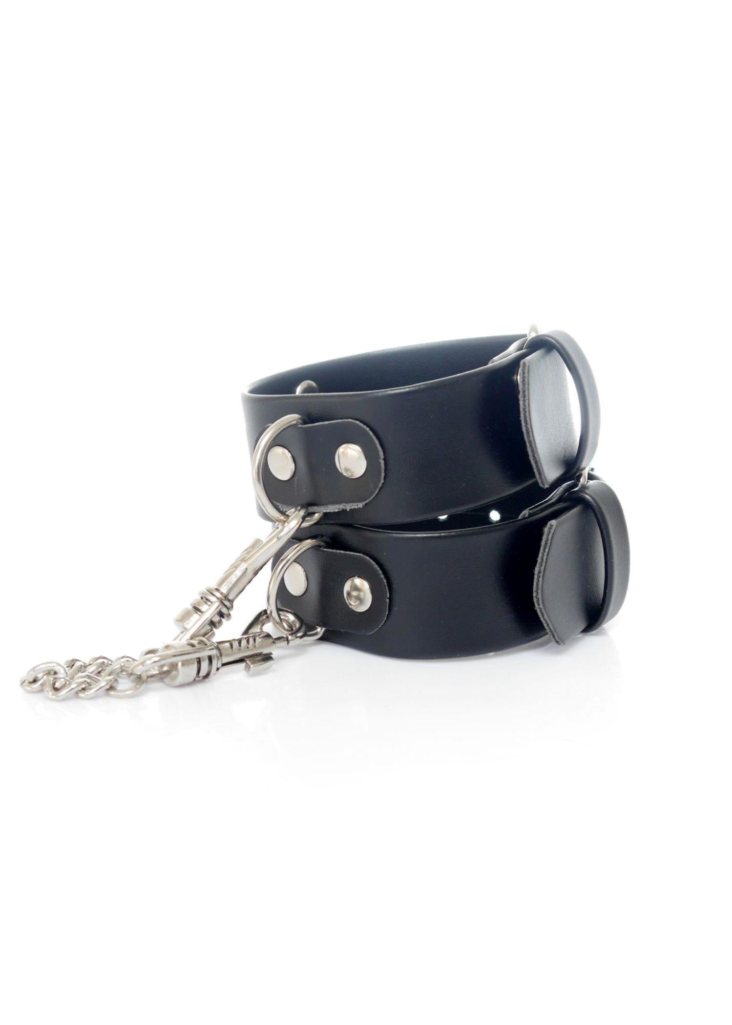 7-Kajdanki ze skóry krępowanie wiązanie bondage bdsm-7