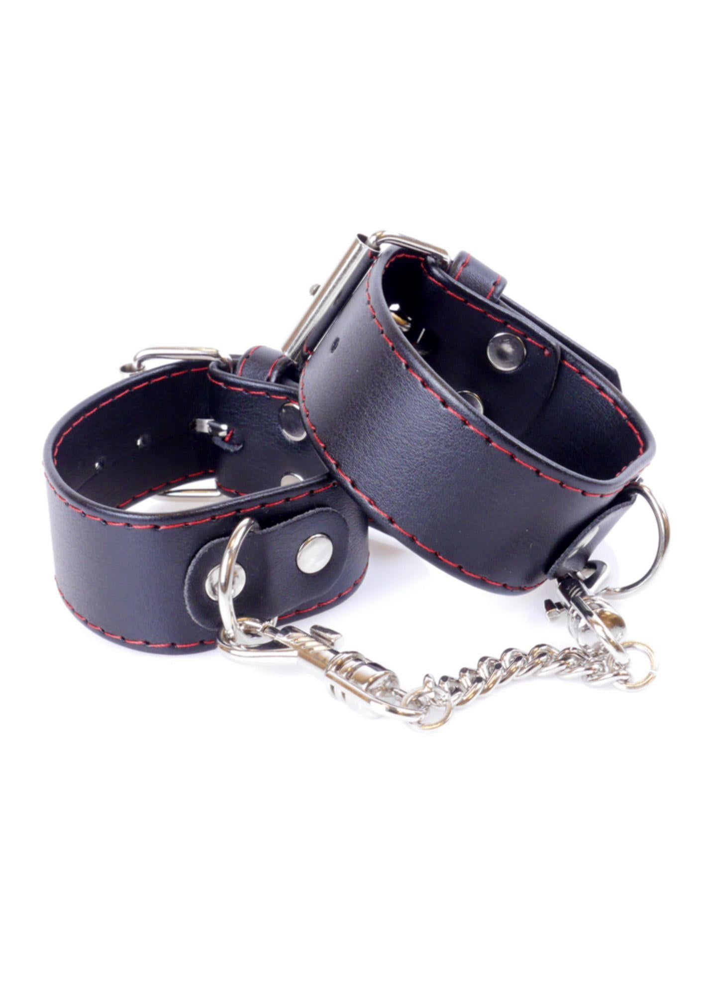 1-Kajdanki skórzane krępowanie wiązanie bdsm bondage-1