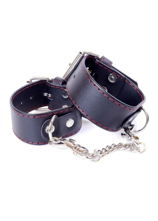 1-Kajdanki skórzane krępowanie wiązanie bdsm bondage-1