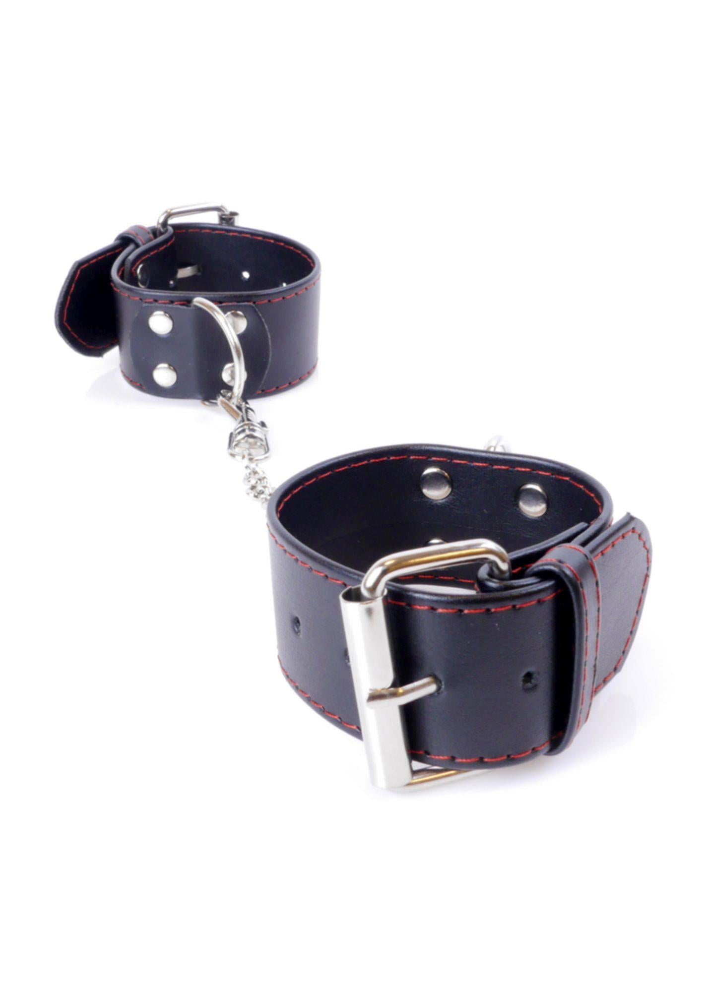 2-Kajdanki skórzane miękkie wygodne bondage bdsm sex-2
