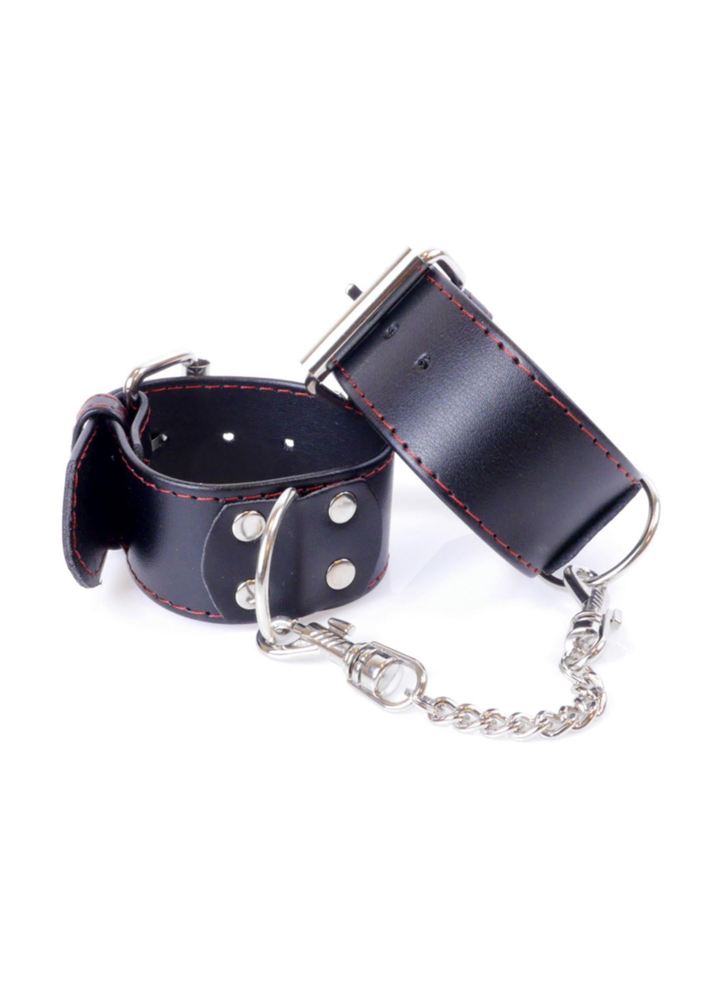 3-Kajdanki skórzane miękkie wygodne bondage bdsm sex-3