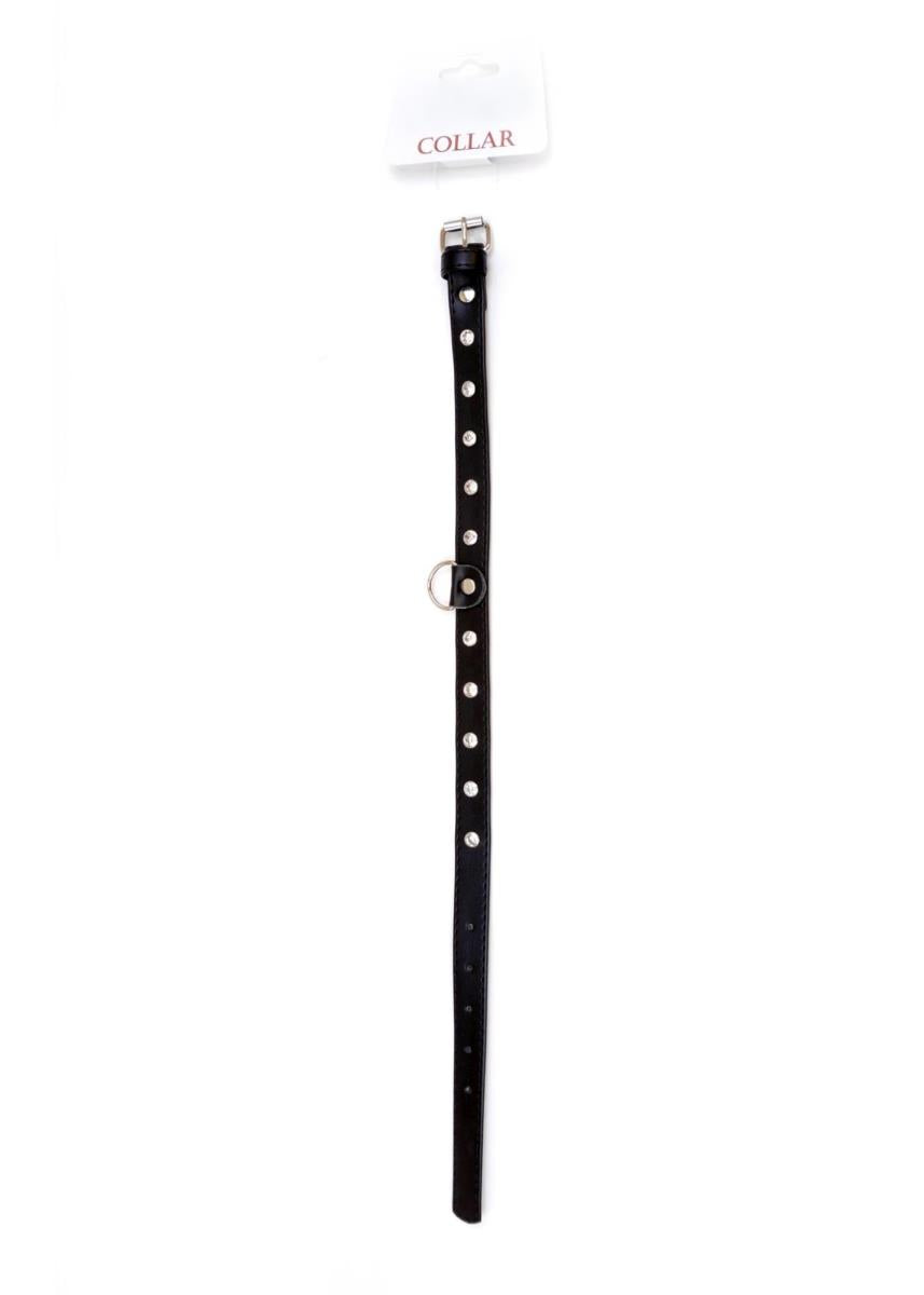3-Bdsm bondage dominacja obroża 2cm skórzana srebrny-3