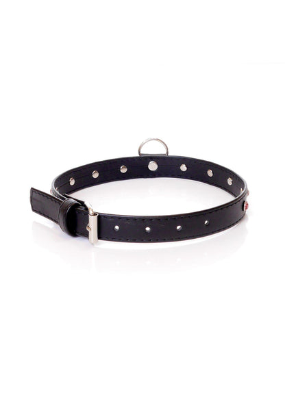2-Bdsm bondage dominacja obroża 2cm skórzana róż-2