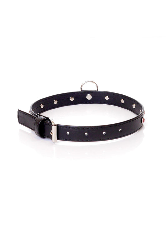 2-Bdsm bondage dominacja obroża 2cm skórzana róż-2