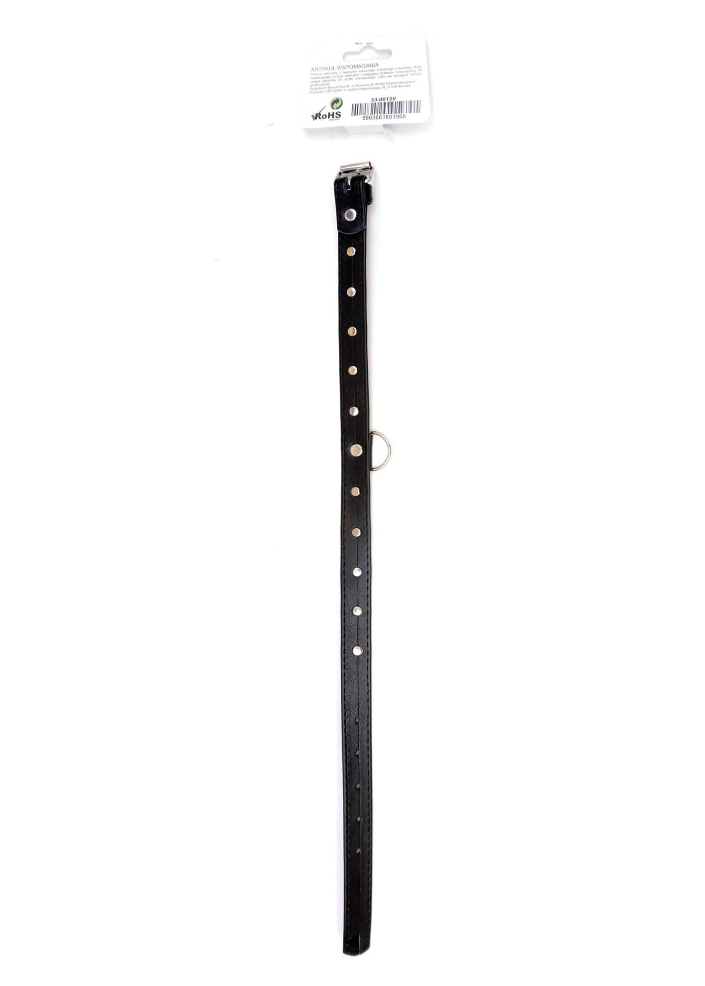 3-Bdsm bondage dominacja obroża 2cm skórzana róż-3