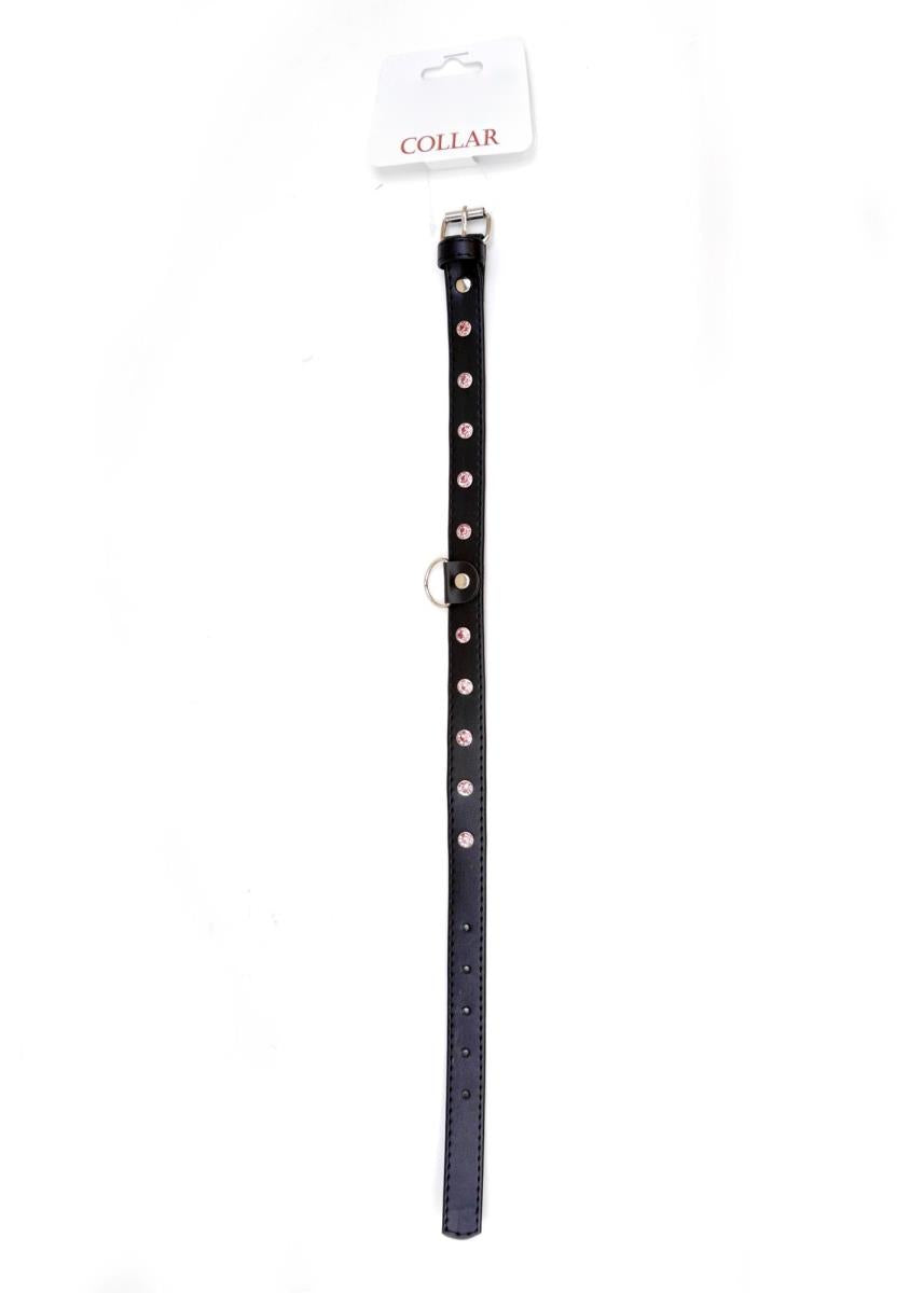 5-Bdsm bondage dominacja obroża 2cm skórzana róż-5