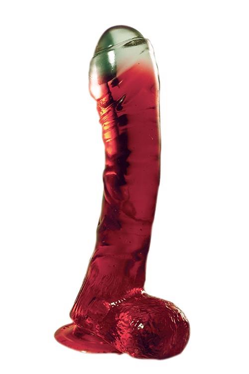4-Żelowy penis z przyssawką jądrami realistyczny 16c-4