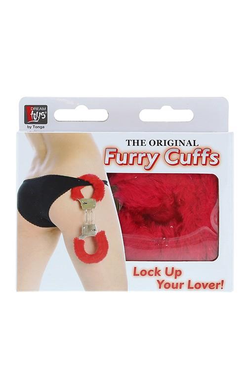 2-Kajdanki-METAL HANDCUFF WITH PLUSH RED-2