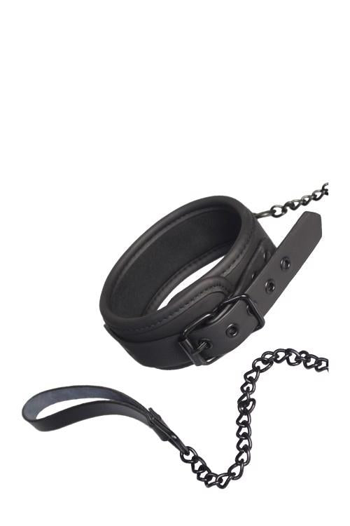 2-Obroża z łańcuchem smyczą dominacja bdsm bondage-2