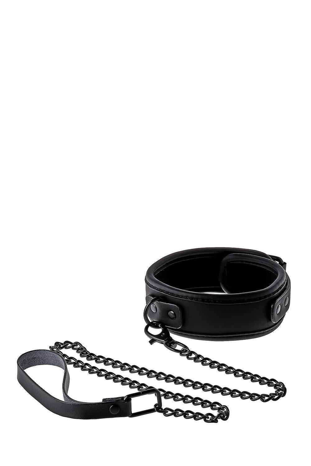 3-Obroża z łańcuchem smyczą dominacja bdsm bondage-3