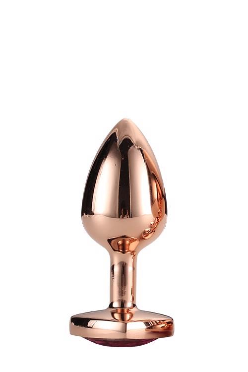 6-Złoty korek analny zatyczka z diamentem plug 7 cm-6