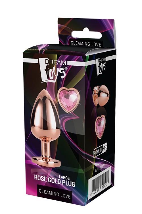 2-GLEAMING LOVE ROSE GOLD PLUG LARGE-2