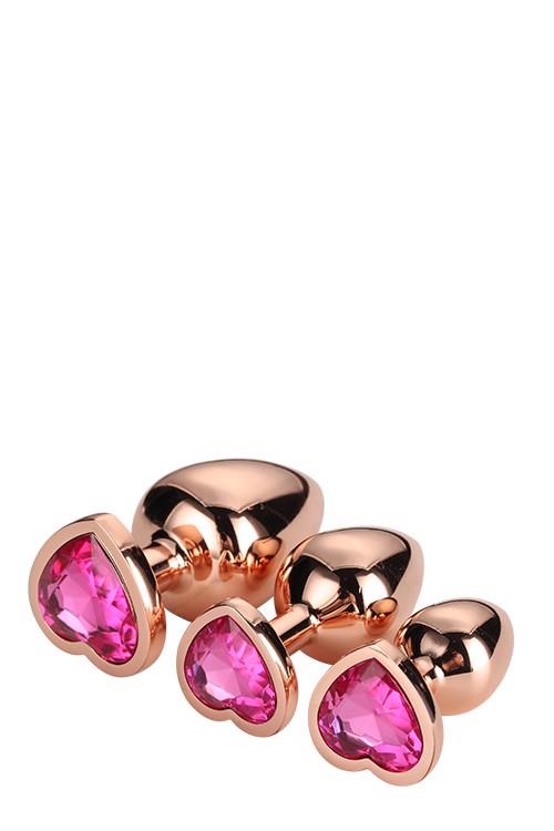 7-GLEAMING LOVE ROSE GOLD PLUG SET-7