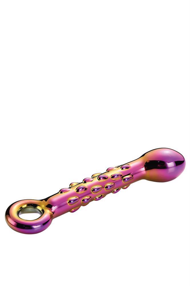 5-GLAMOUR GLASS RIBBED G-SPOT DILDO-5