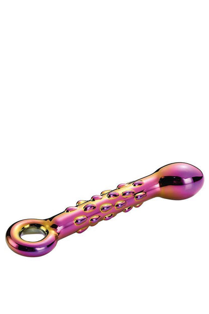 5-GLAMOUR GLASS RIBBED G-SPOT DILDO-5