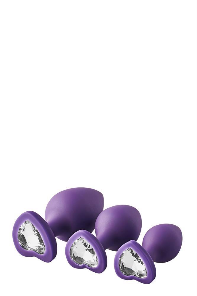 1-Zestaw 3x korek analny ozdobny diament sex plug-1