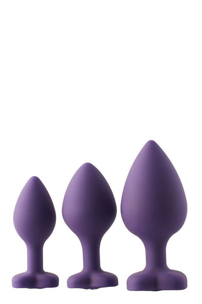 2-Zestaw 3x korek analny ozdobny diament sex plug-2