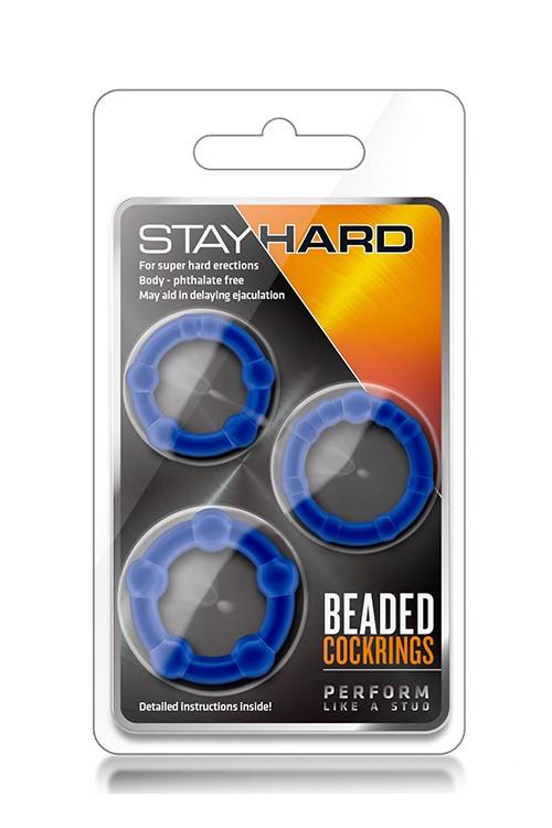 2-Zestaw-STAY HARD BEADED COCKRINGS BLUE-2