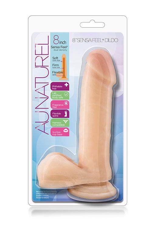 1-Cielisty realistyczny miękki penis dildo 20 cm-1