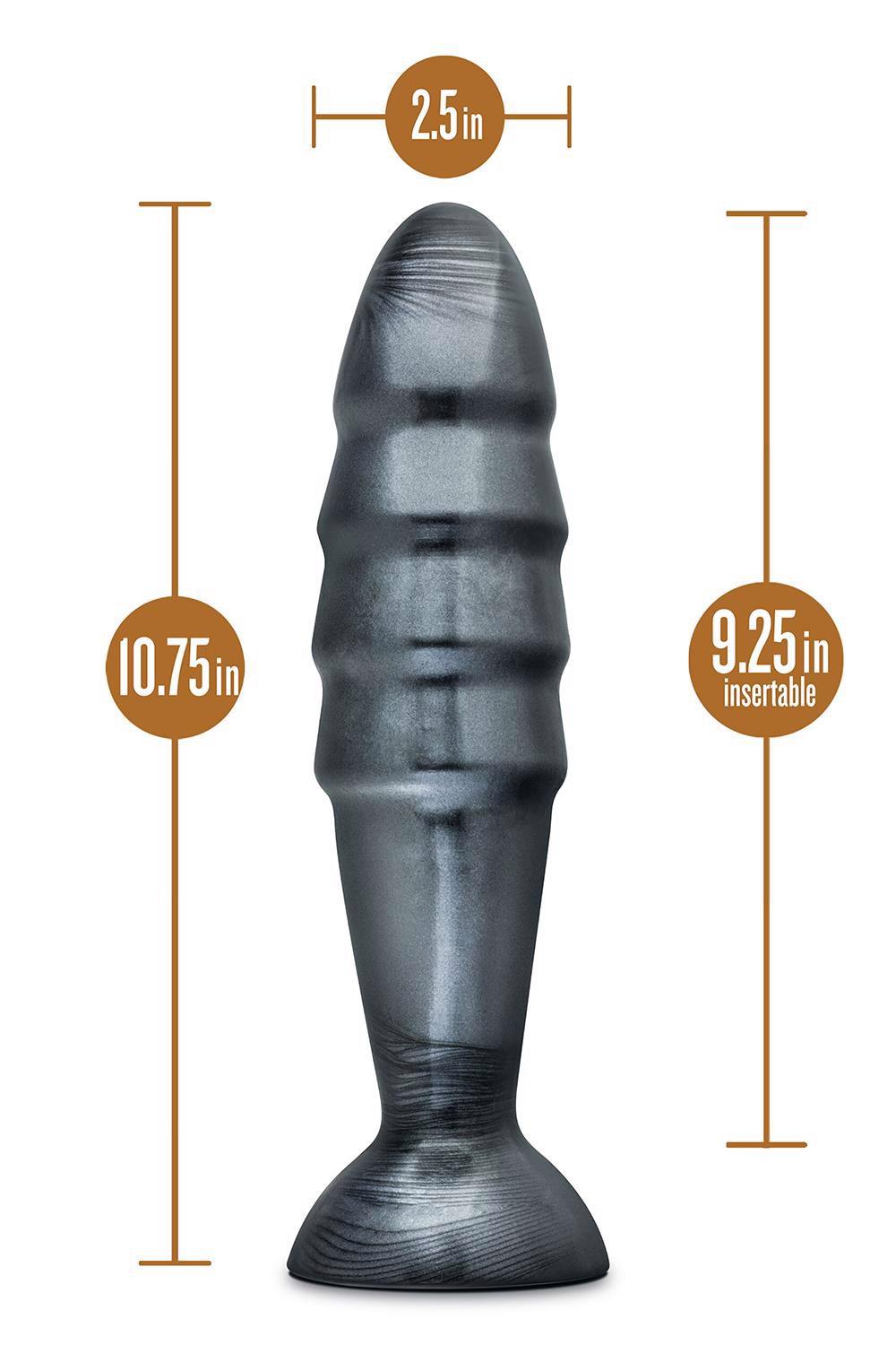 5-Czarny gruby silikonowy plug zatyczka korek analny-5